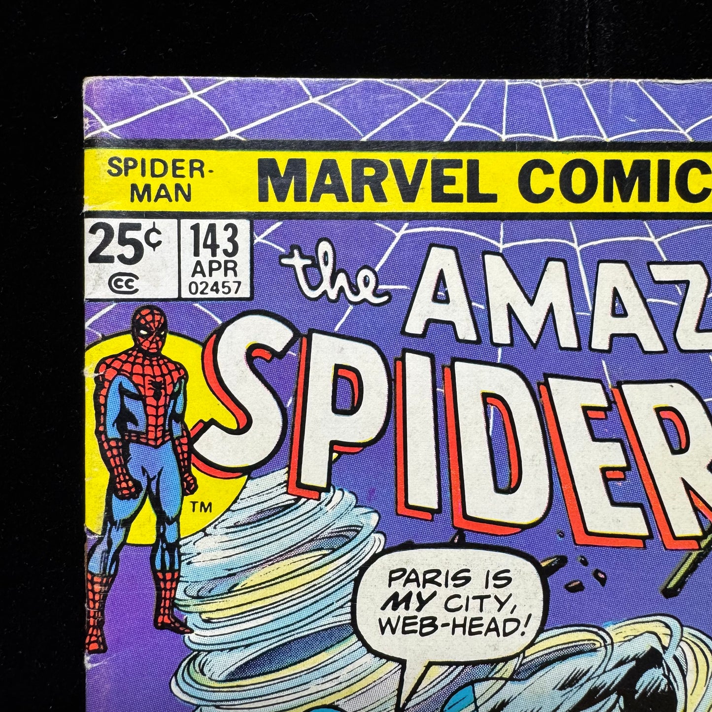 Amazing Spider-Man 143 - Peter And MJ First Kiss - Bronze Age Marvel Comics 1975