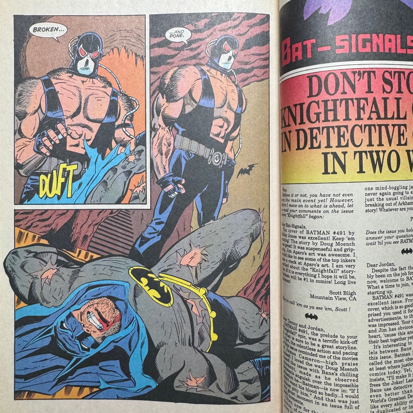 Batman 497 - Bane Breaks Batman’s Back - Variant - Modern Age Dc Comics 1993