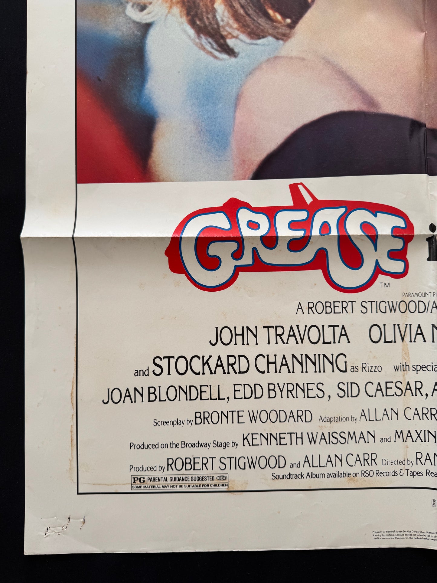 Grease 1978 Original US One Sheet Cinema Poster John Travolta Olivia Newton-John