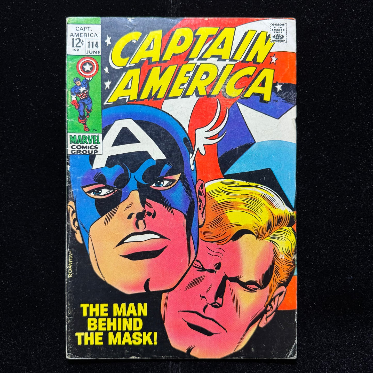 Captain America 114 - John Romita Sr Cover - Silver Age Marvel Comics 1969
