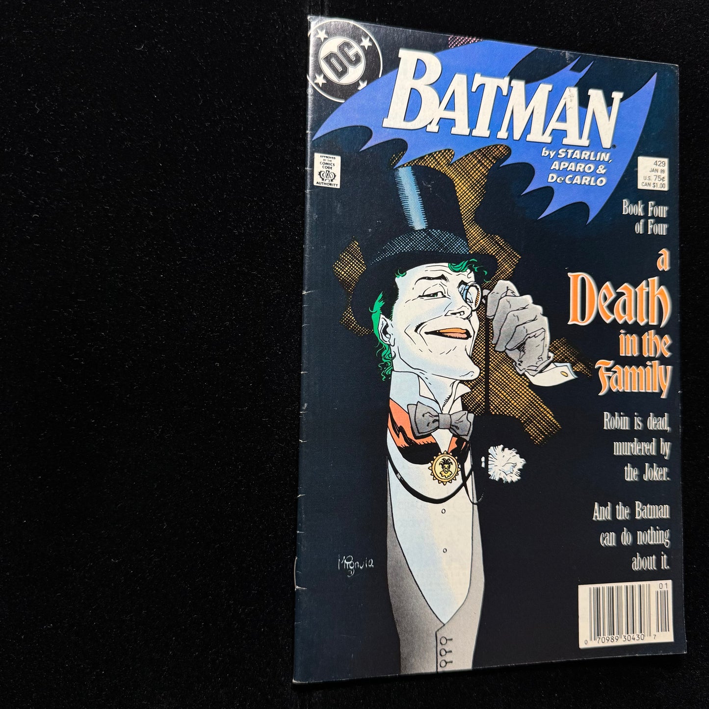 Batman 429 - Death In The Family Part 4 - Newsstand - Copper Age Dc Comics 1989