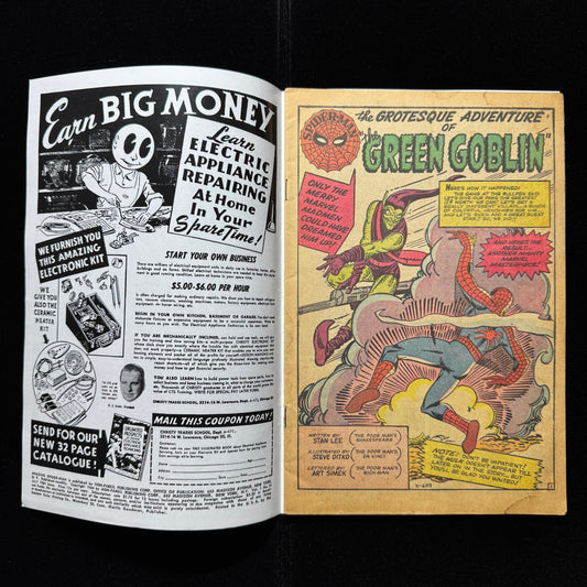 Amazing Spider-Man 14 - 1st App Of Green Goblin - Coverless - Silver Age Marvel Comics 1964
