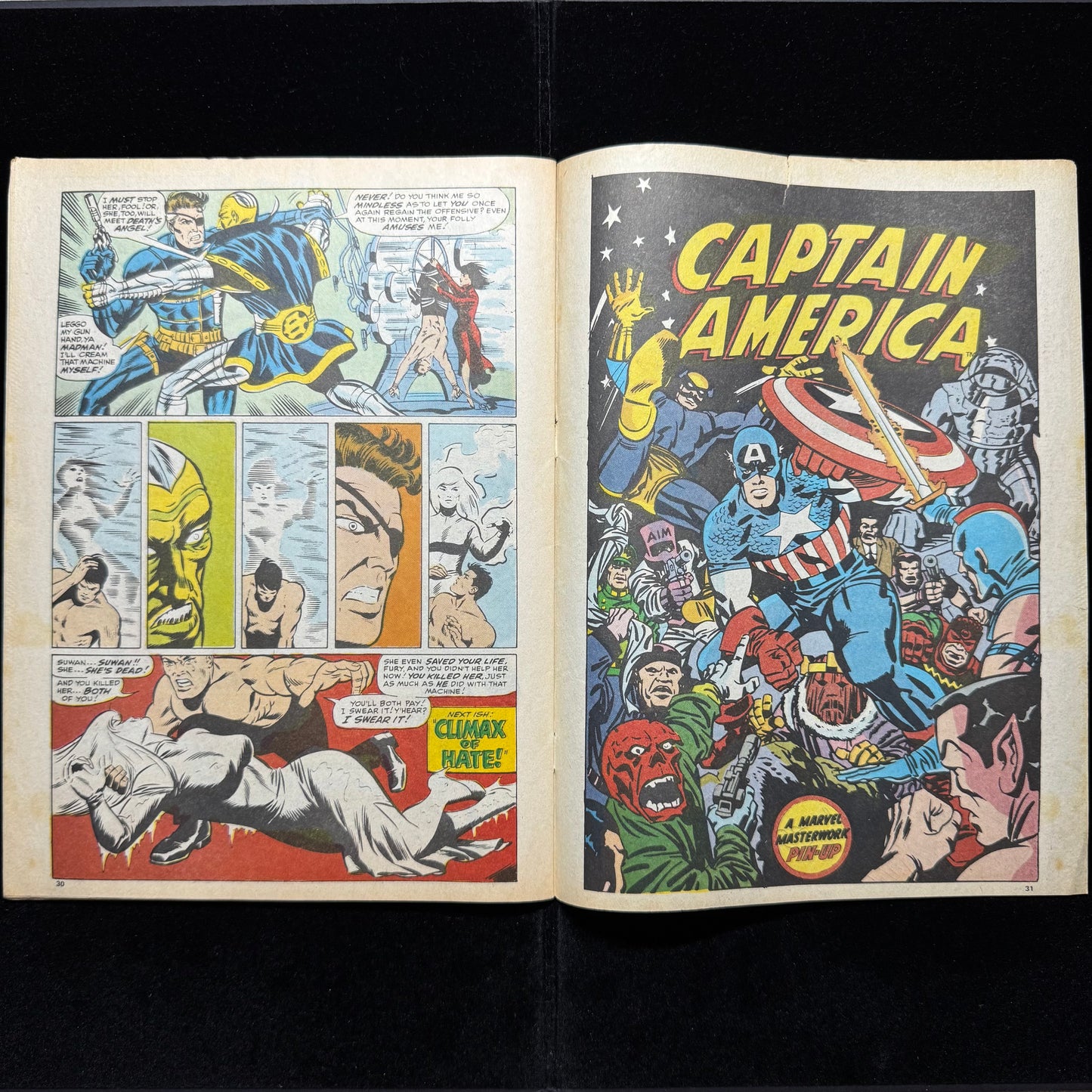 Captain Britain 16 - 1st Meeting Of Cap Britain & Cap America - Bronze Age 1977
