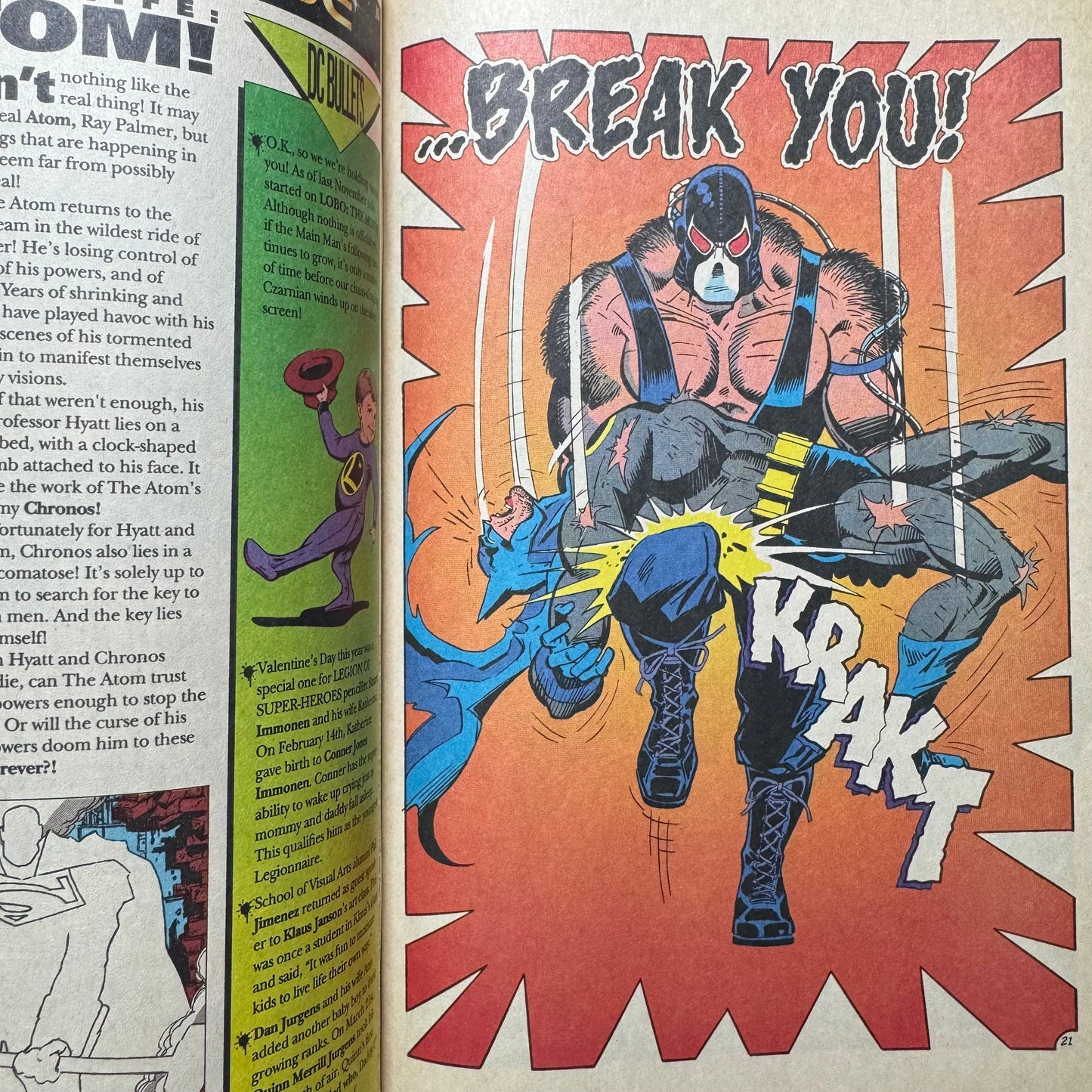 Batman 497 - Bane Breaks Batman’s Back - Variant - Modern Age Dc Comics 1993