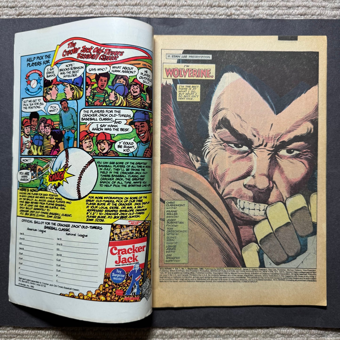Wolverine 1/ Bronze Age Marvel Comics 1982
