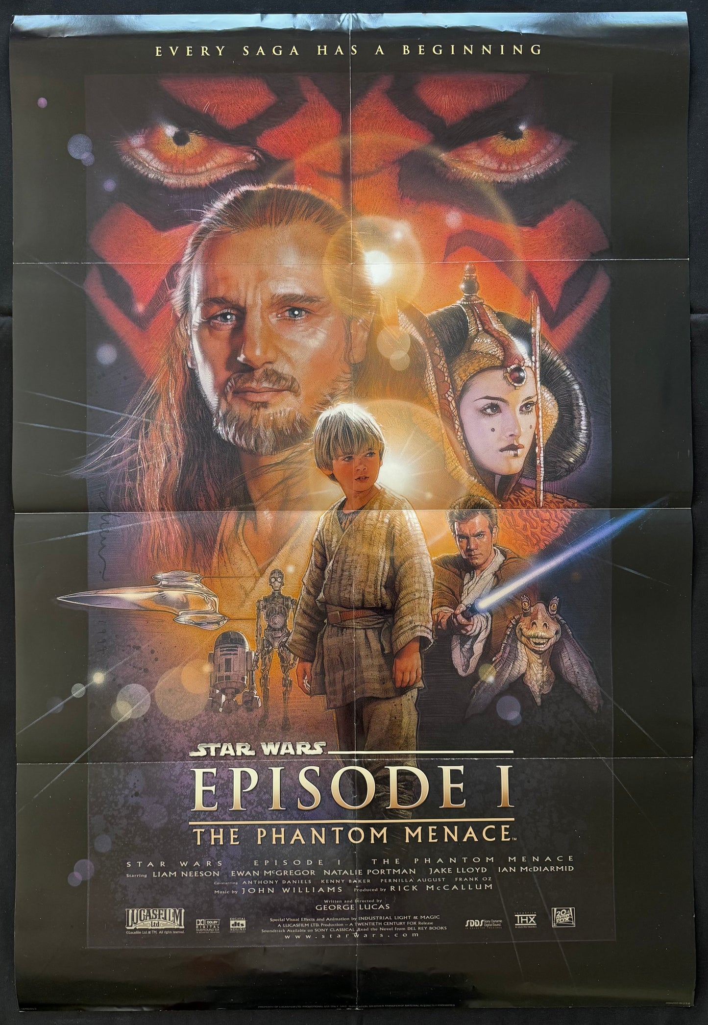 Star Wars Episode I The Phantom Menace - Original 1999 Cinema Poster Darth Maul