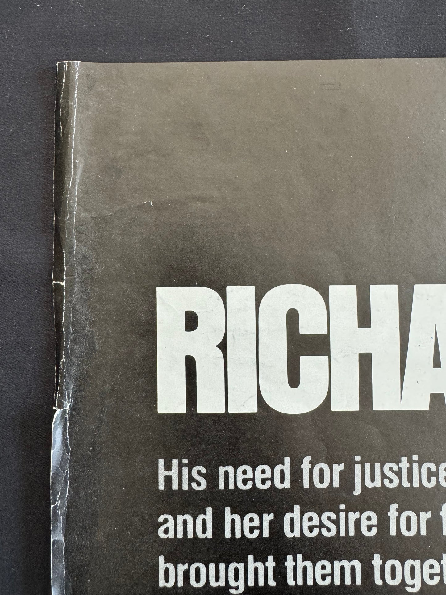 No Mercy 1986 - Original UK Quad Cinema Poster - Richard Gere - Folded