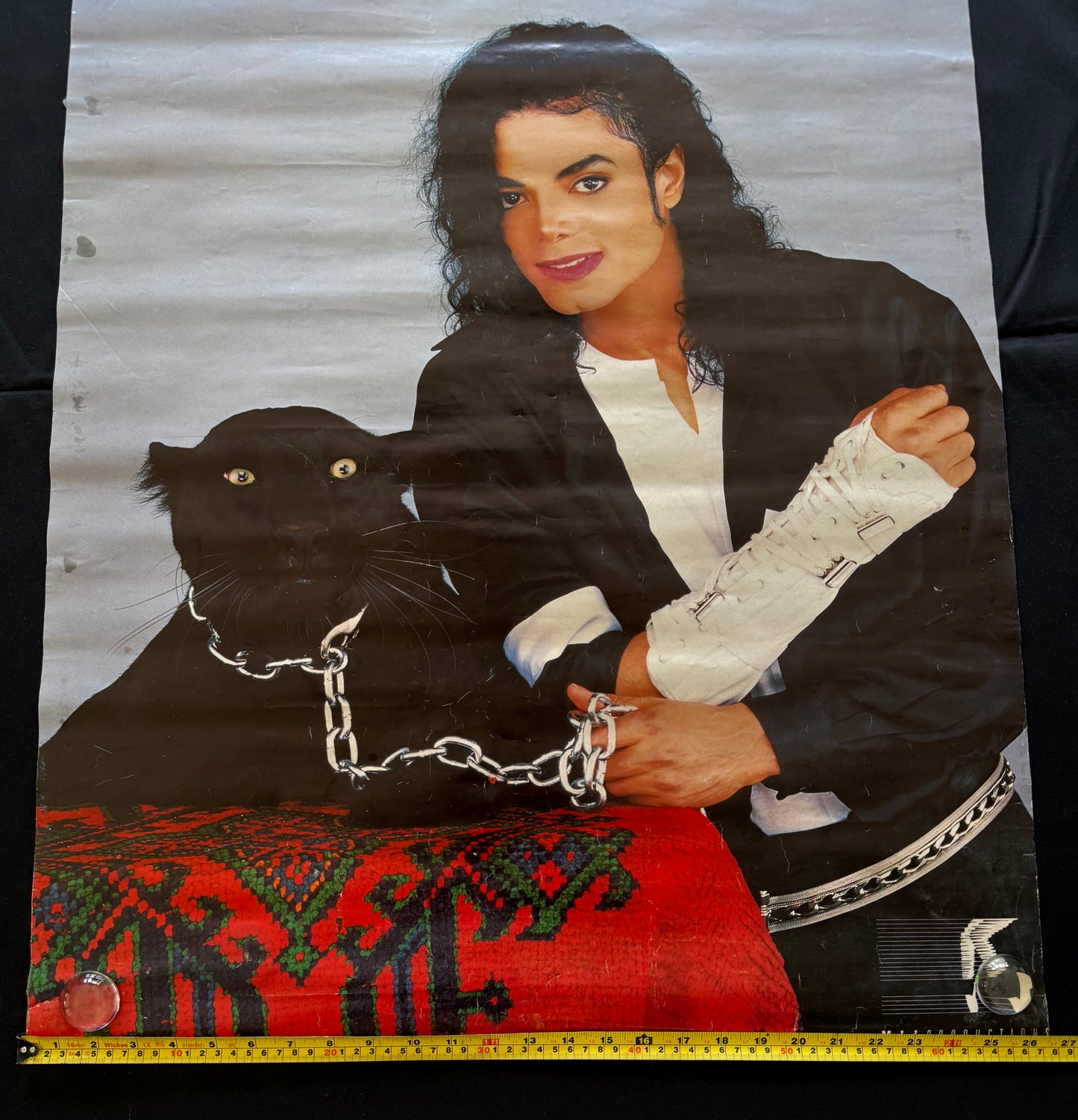 Michael Jackson Black Panther Poster - MJJ Productions - 37" x 26.5" Rare 1991