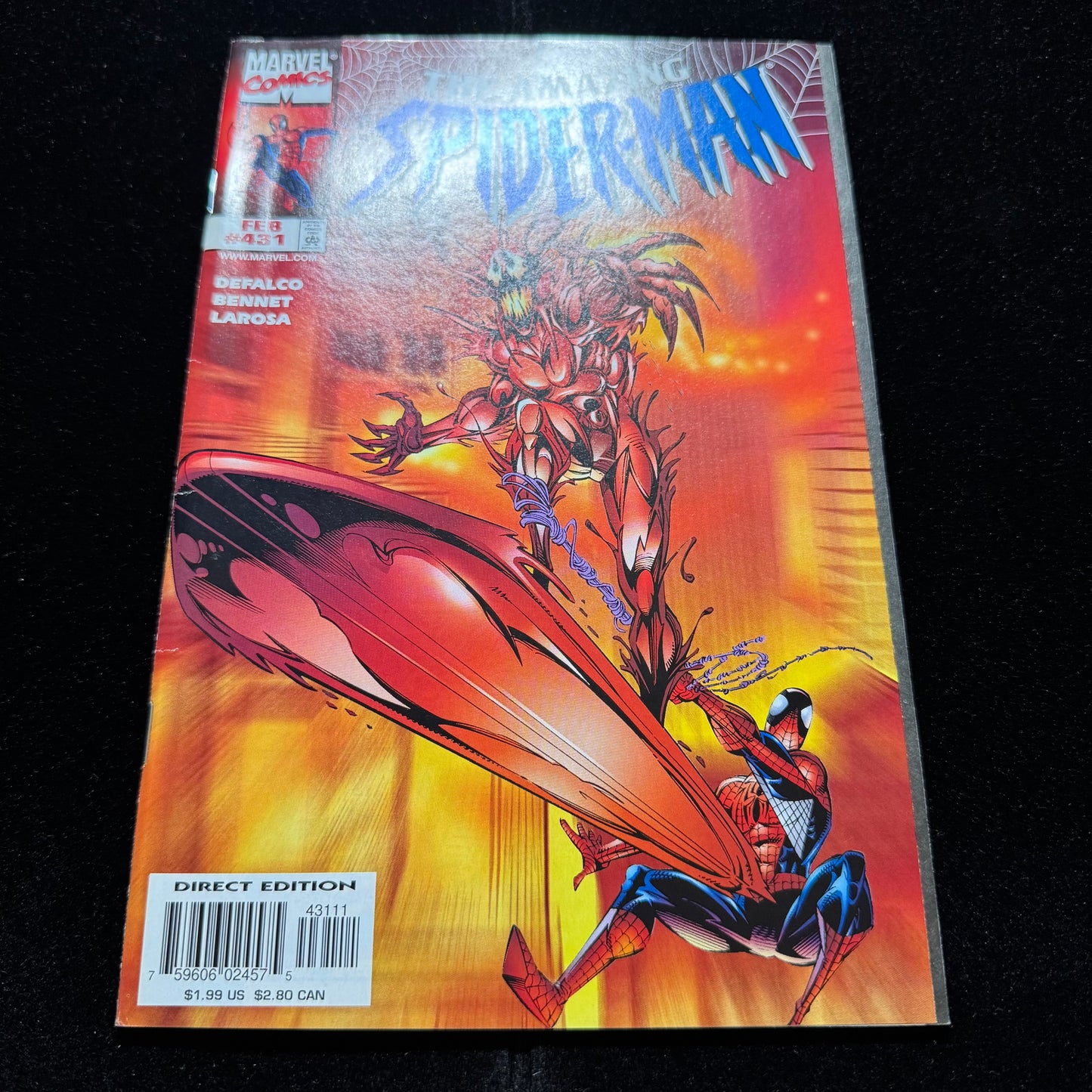Amazing Spider-Man 431 - 1st Cover & 2nd App Of Carnage Cosmic - Modern Age 1998
