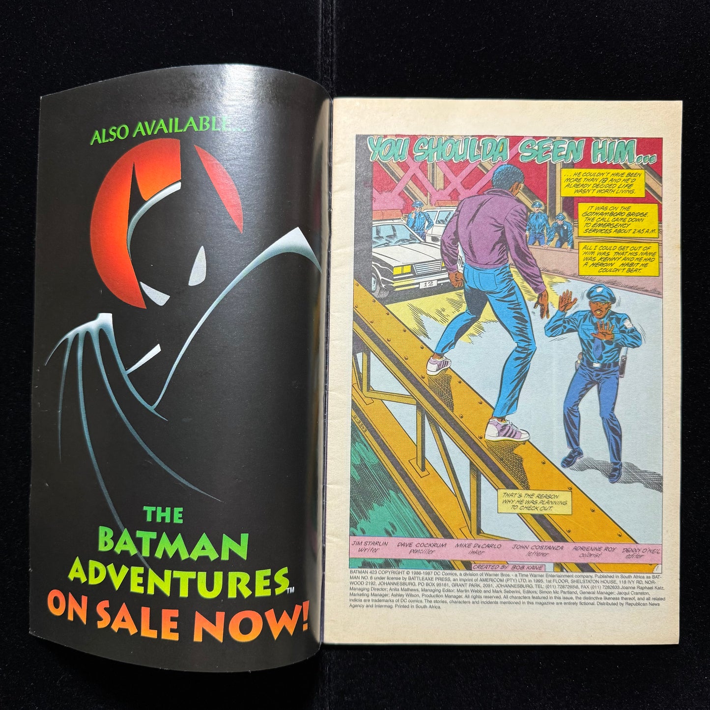 Batman 6 - Battleaxe Press South Africa - Reprints Batman 423 - Modern Age 1995