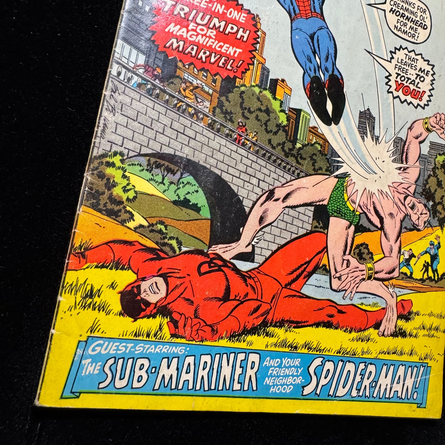 Daredevil 77 - Featuring Spider-Man & Namor - Bronze Age Marvel Comics 1971