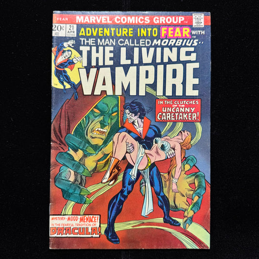Adventure Into Fear 21 - 2nd Solo Morbius Story - Bronze Age Marvel Comics 1974