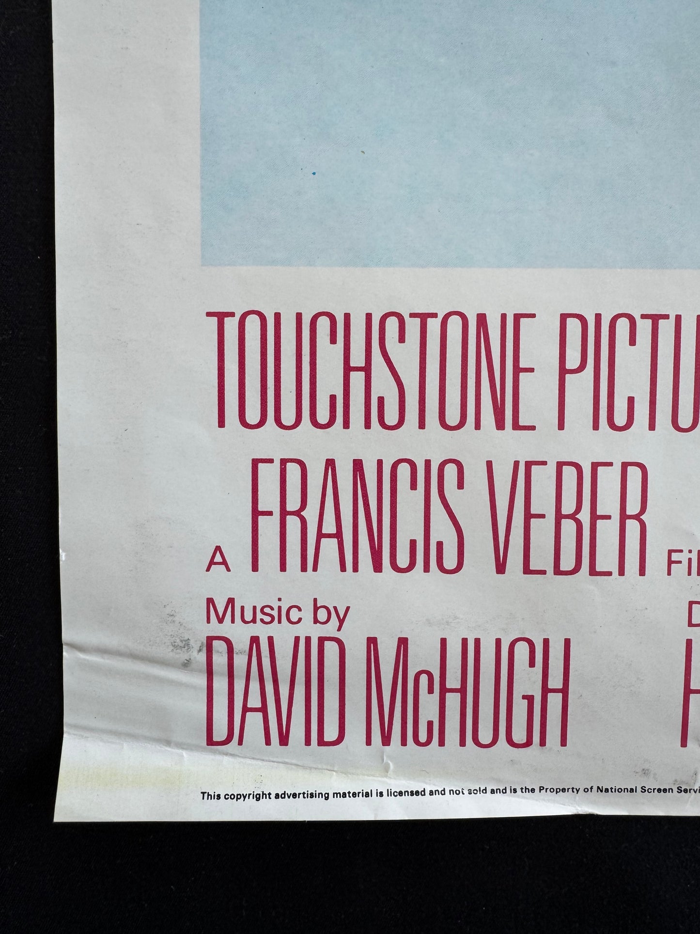 Three Fugitives 1989 - Original UK Quad Cinema Poster - Nick Nolte - Folded