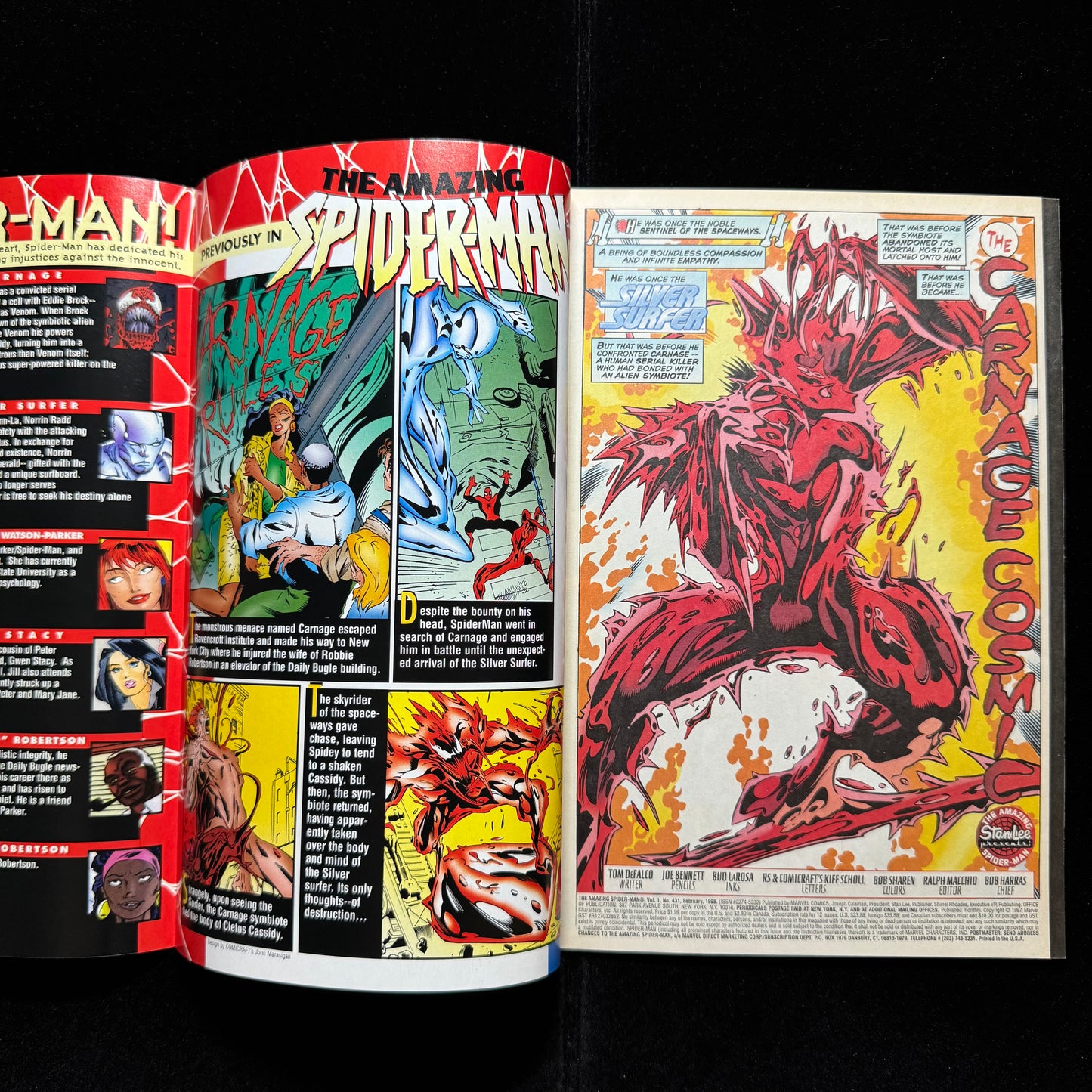 Amazing Spider-Man 431 - 1st Cover & 2nd App Of Carnage Cosmic - Modern Age 1998