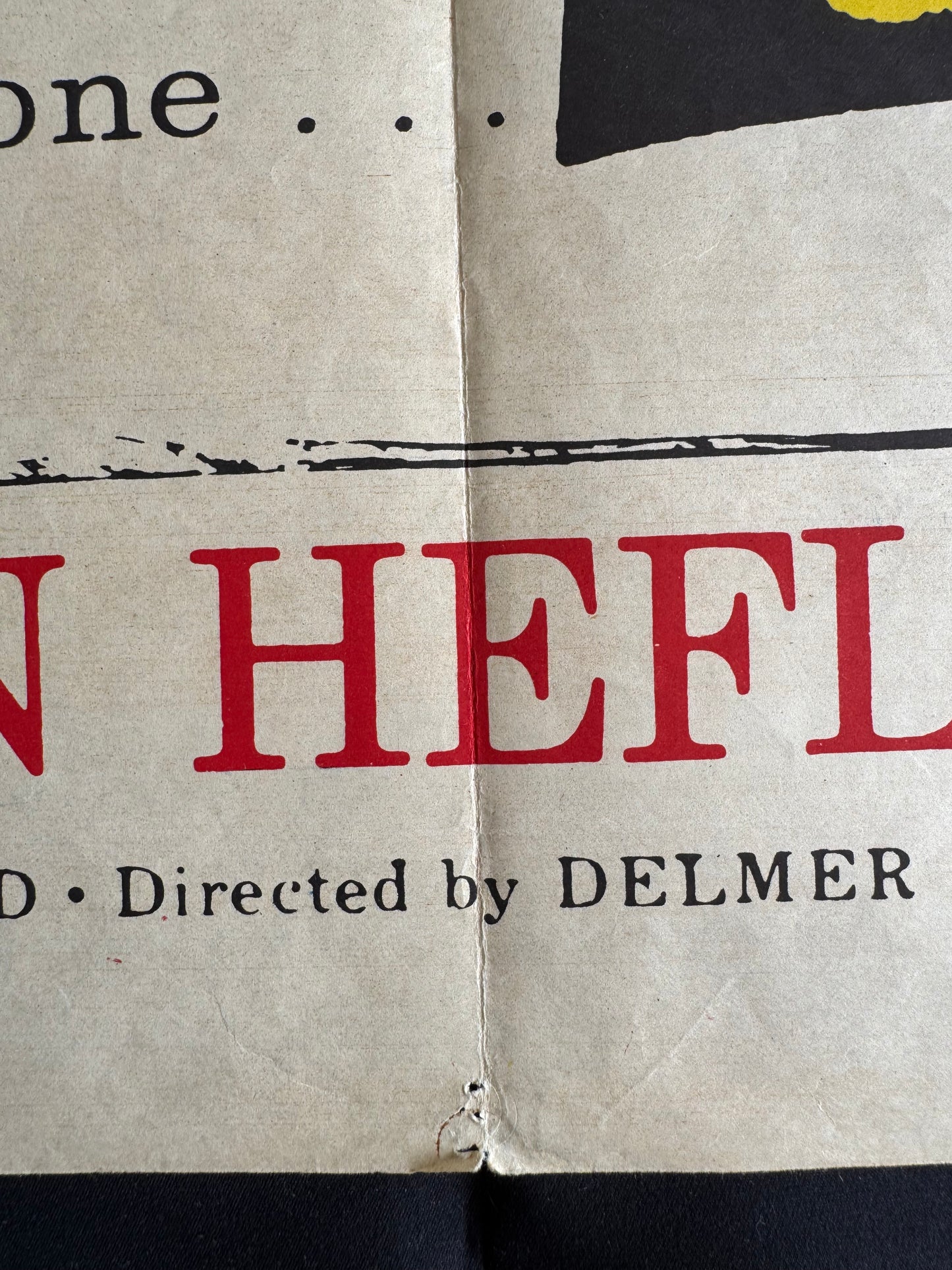 3:10 To Yuma 1957 - Original UK Quad Cinema Poster - Glenn Ford Western - Folded