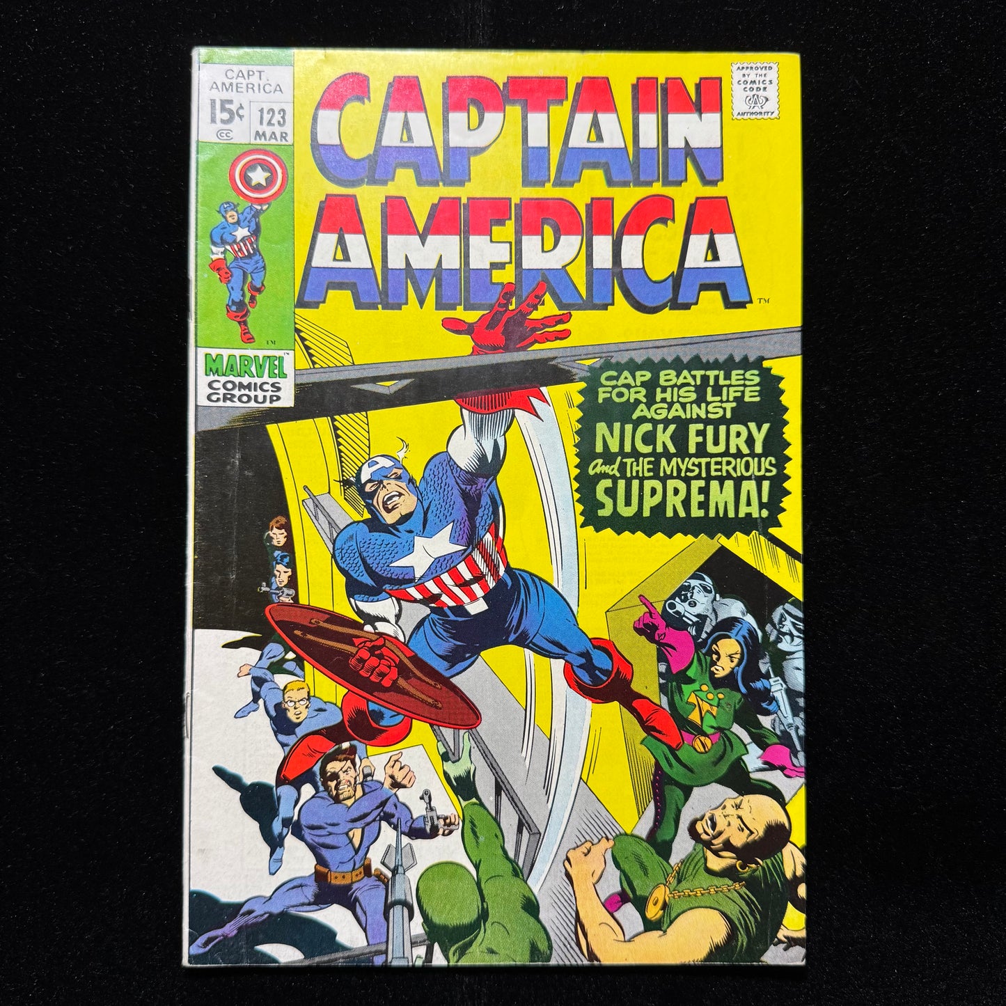 Captain America 123 - 1st Appearance Of Suprema - Bronze Age Marvel Comics 1970