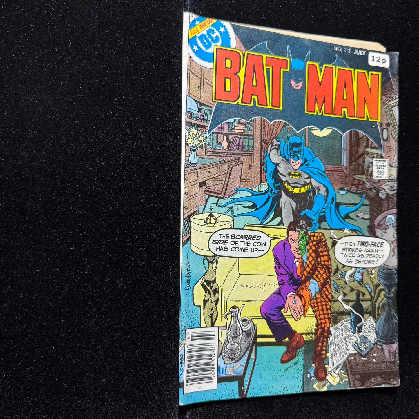 Batman 313 - 1st App Tim Fox, Batman & Catwoman 1st Kiss - Bronze Age Dc 1979