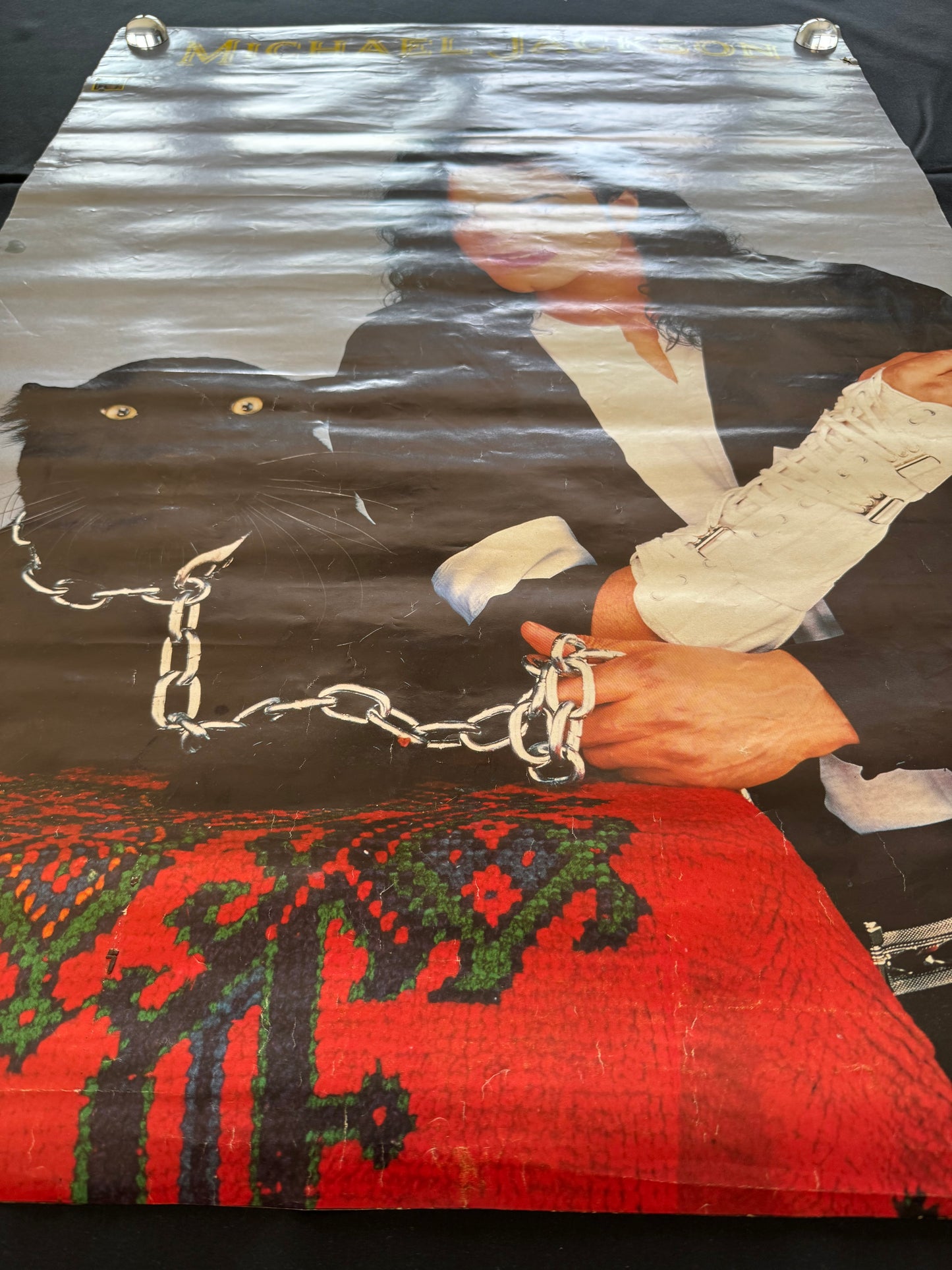Michael Jackson Black Panther Poster - MJJ Productions - 37" x 26.5" Rare 1991