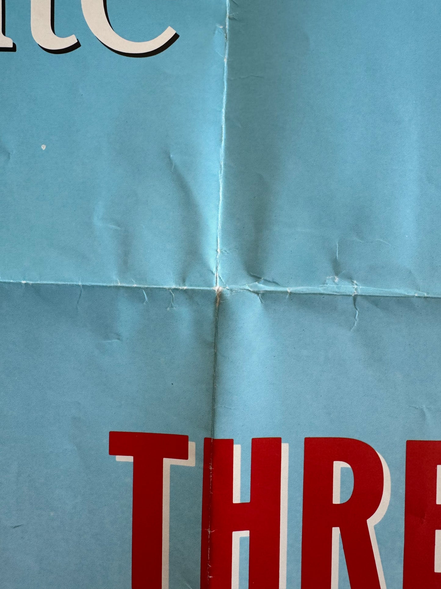 Three Fugitives 1989 - Original UK Quad Cinema Poster - Nick Nolte - Folded