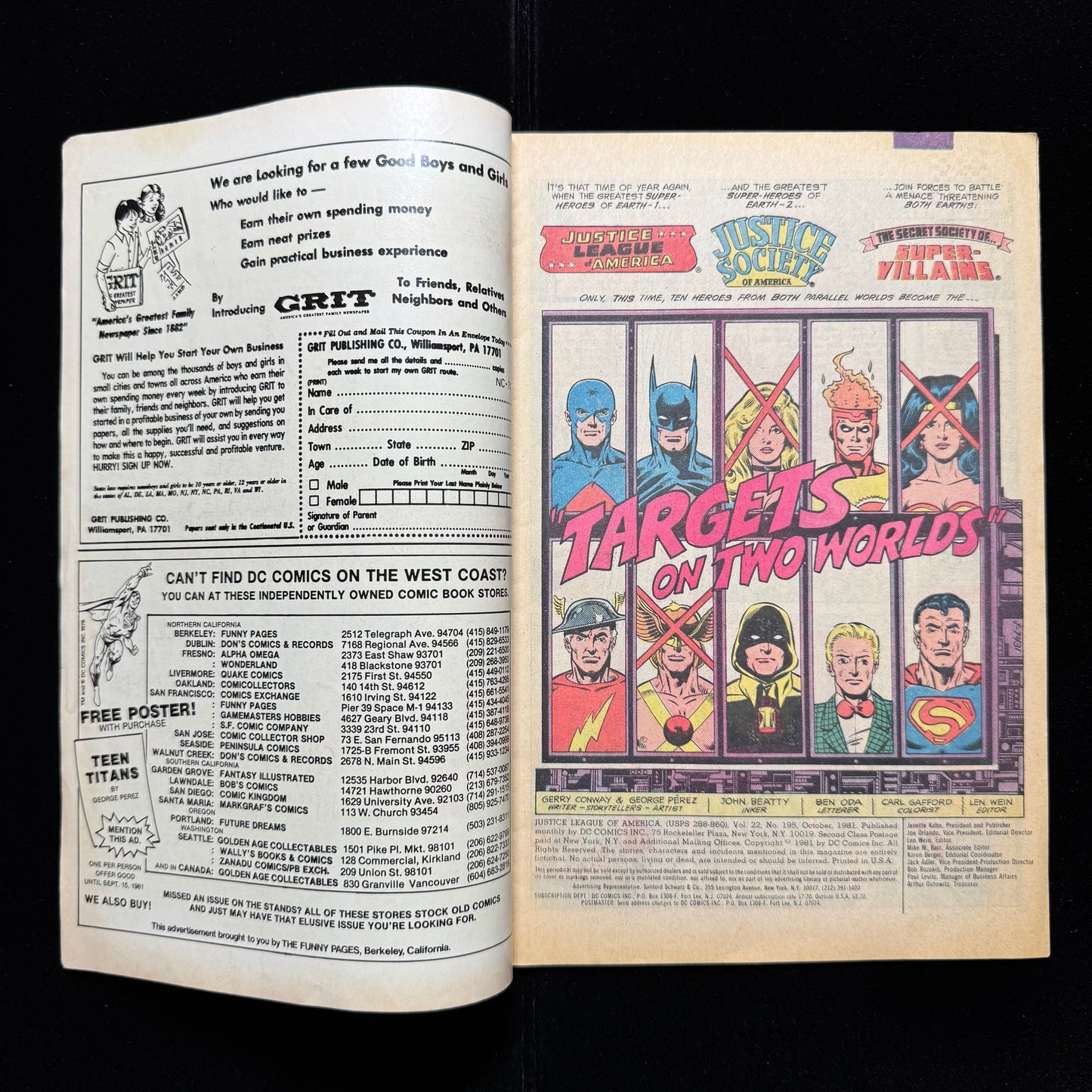 Justice League Of America 195 - Bronze Age Dc Comics 1981