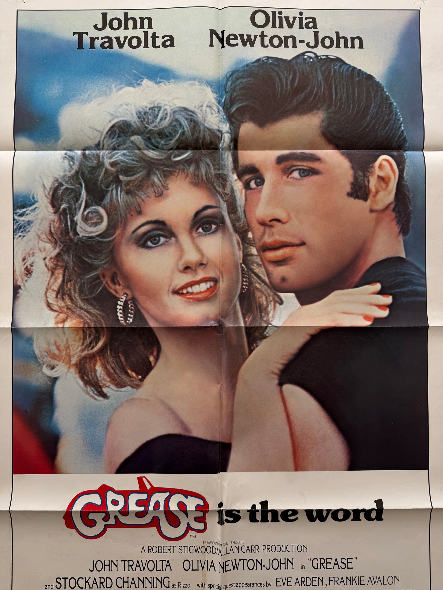 Grease 1978 Original US One Sheet Cinema Poster John Travolta Olivia Newton-John