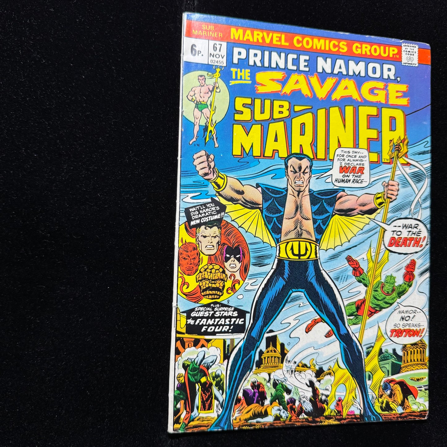 Sub-Mariner 67 - Debut New Sub-Mariner Costume - Bronze Age Marvel Comics 1973