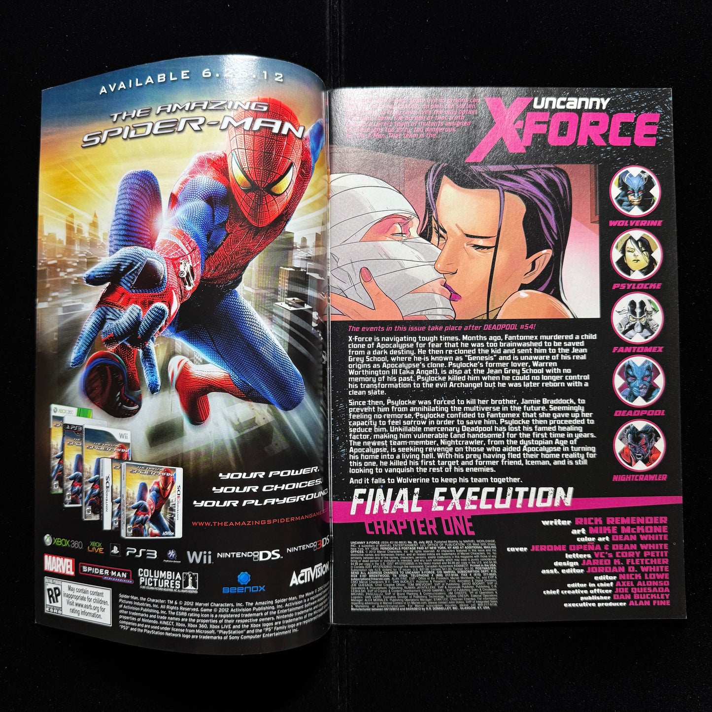 Uncanny X-Force 25 - 1st Team App Of Omega Clan - Modern Age Marvel Comics 2012