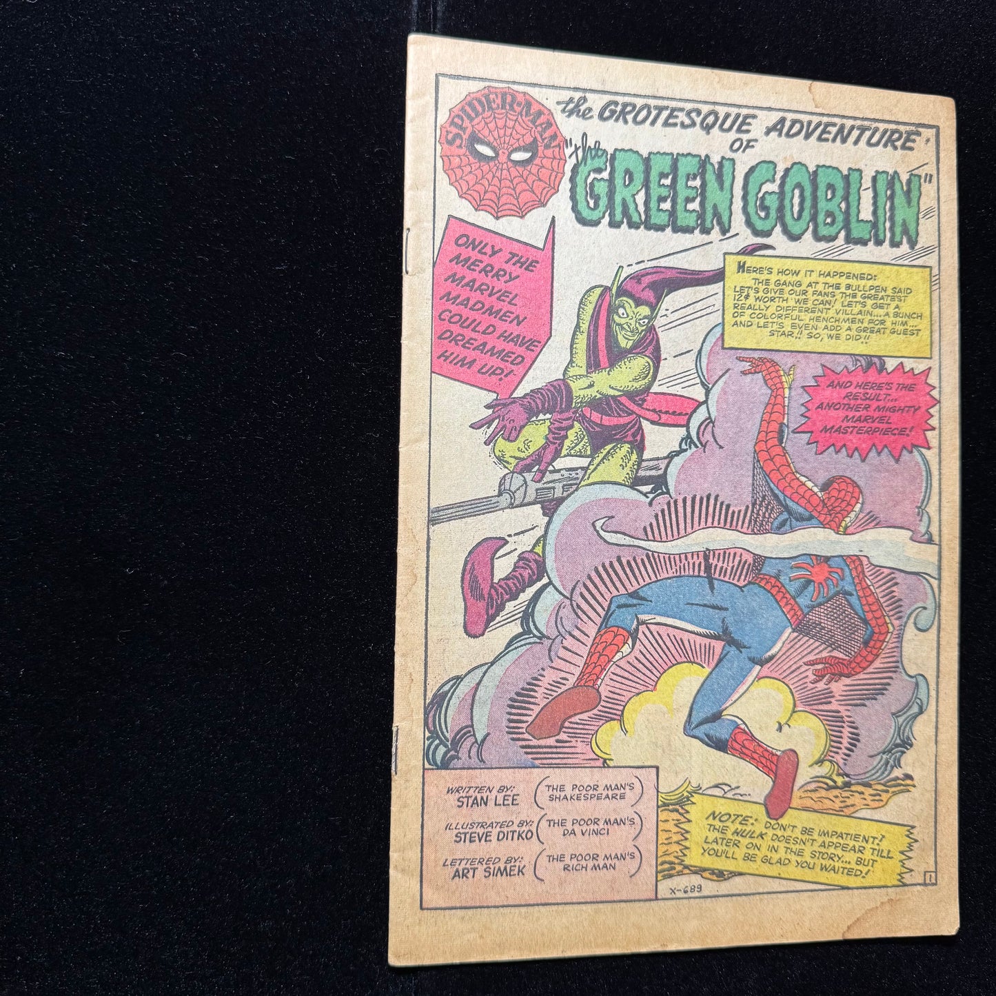 Amazing Spider-Man 14 - 1st App Of Green Goblin - Coverless - Silver Age Marvel Comics 1964