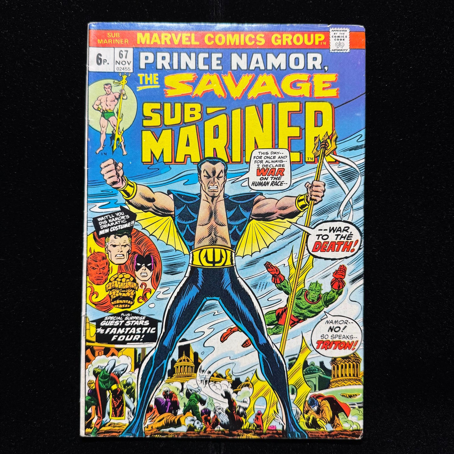 Sub-Mariner 67 - Debut New Sub-Mariner Costume - Bronze Age Marvel Comics 1973