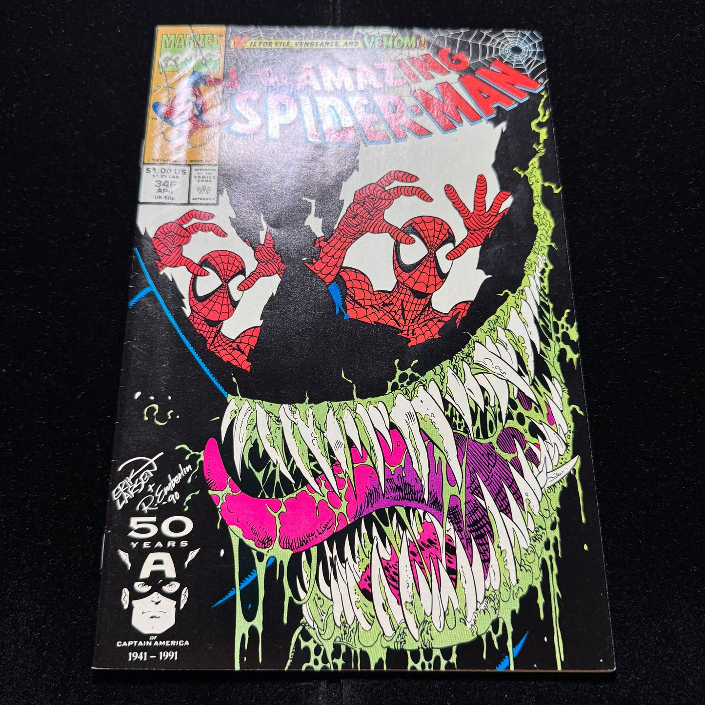Amazing Spider-Man 346 - Iconic Cover By Erik Larsen - Copper Age Marvel 1991