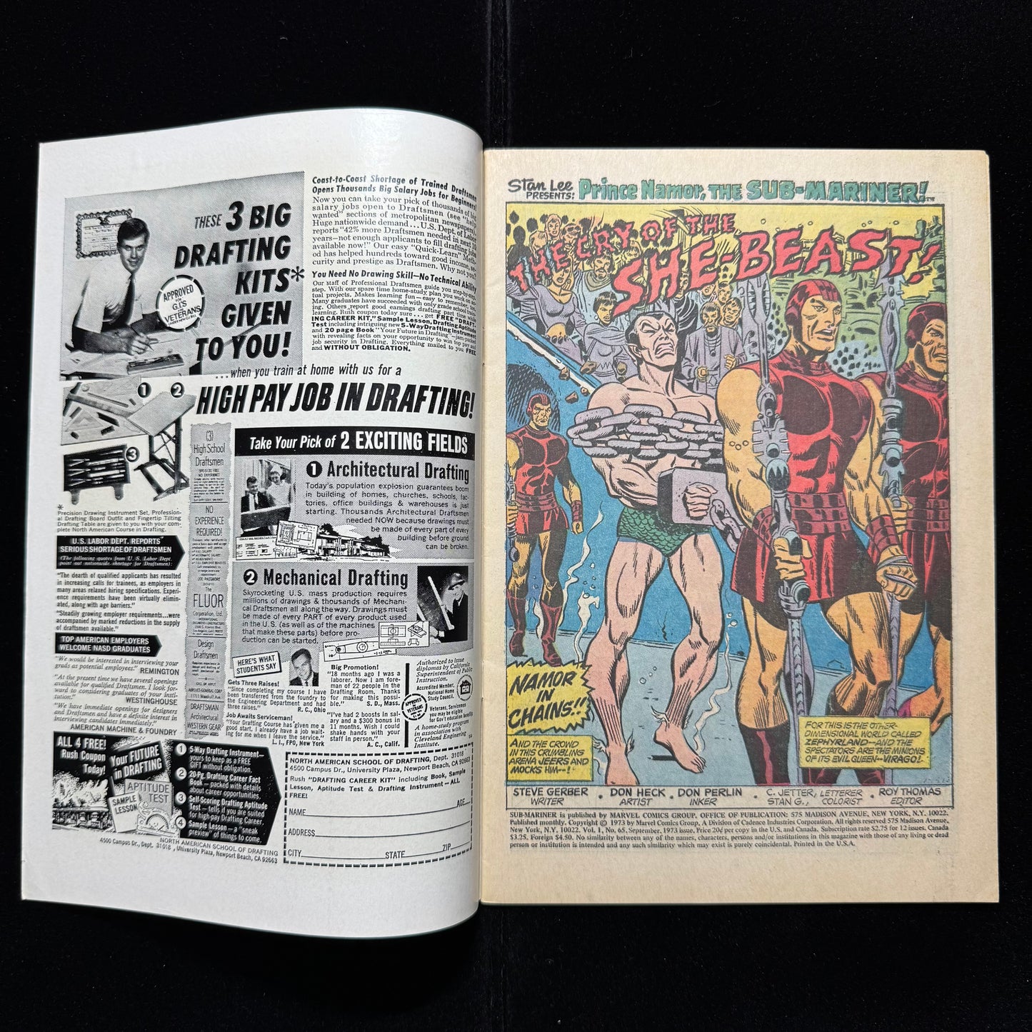 Sub-Mariner 65 - Bronze Age Marvel Comics 1973