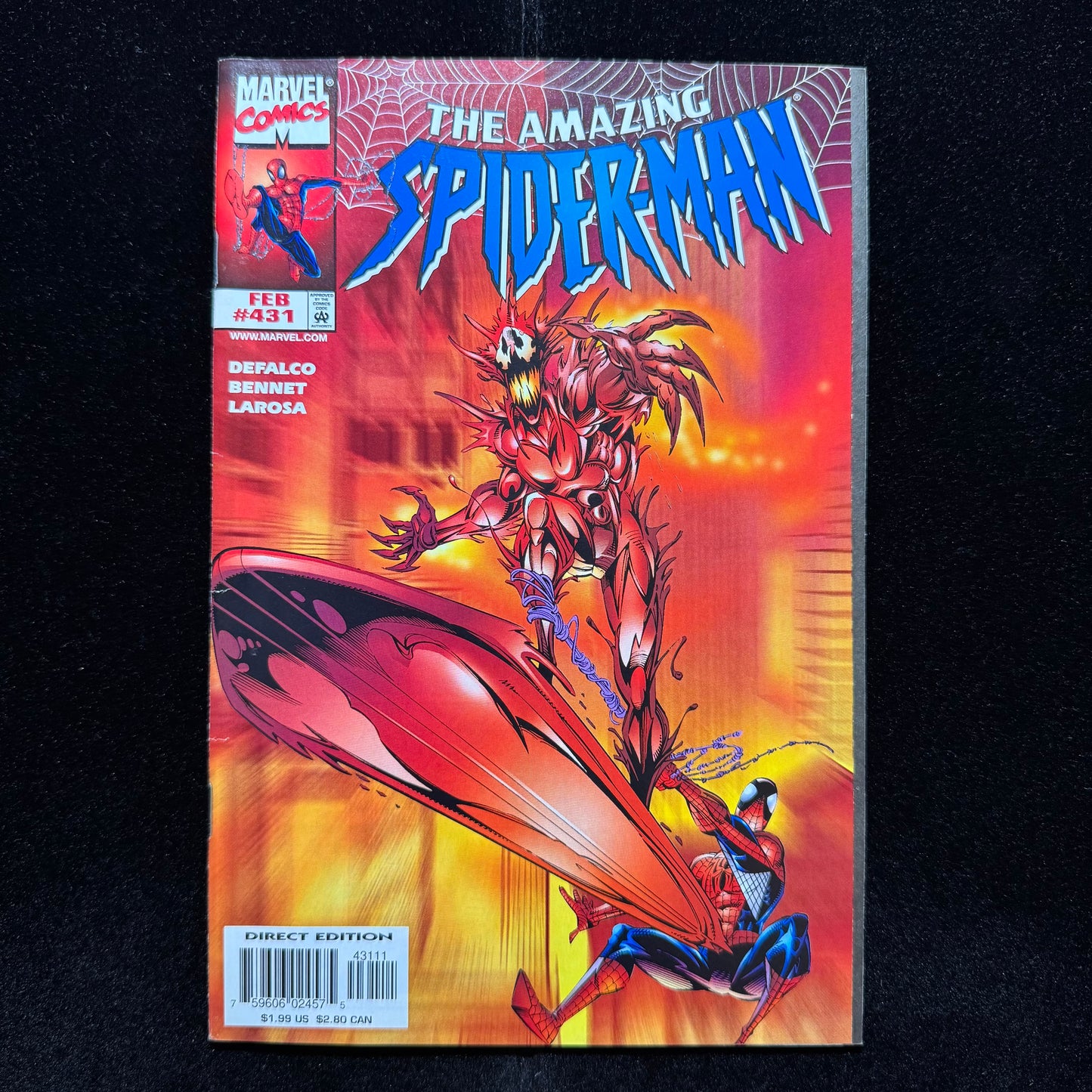 Amazing Spider-Man 431 - 1st Cover & 2nd App Of Carnage Cosmic - Modern Age 1998