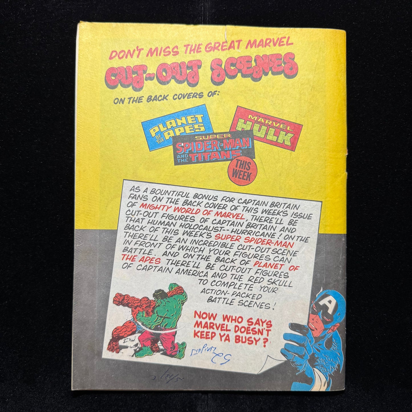 Captain Britain 16 - 1st Meeting Of Cap Britain & Cap America - Bronze Age 1977