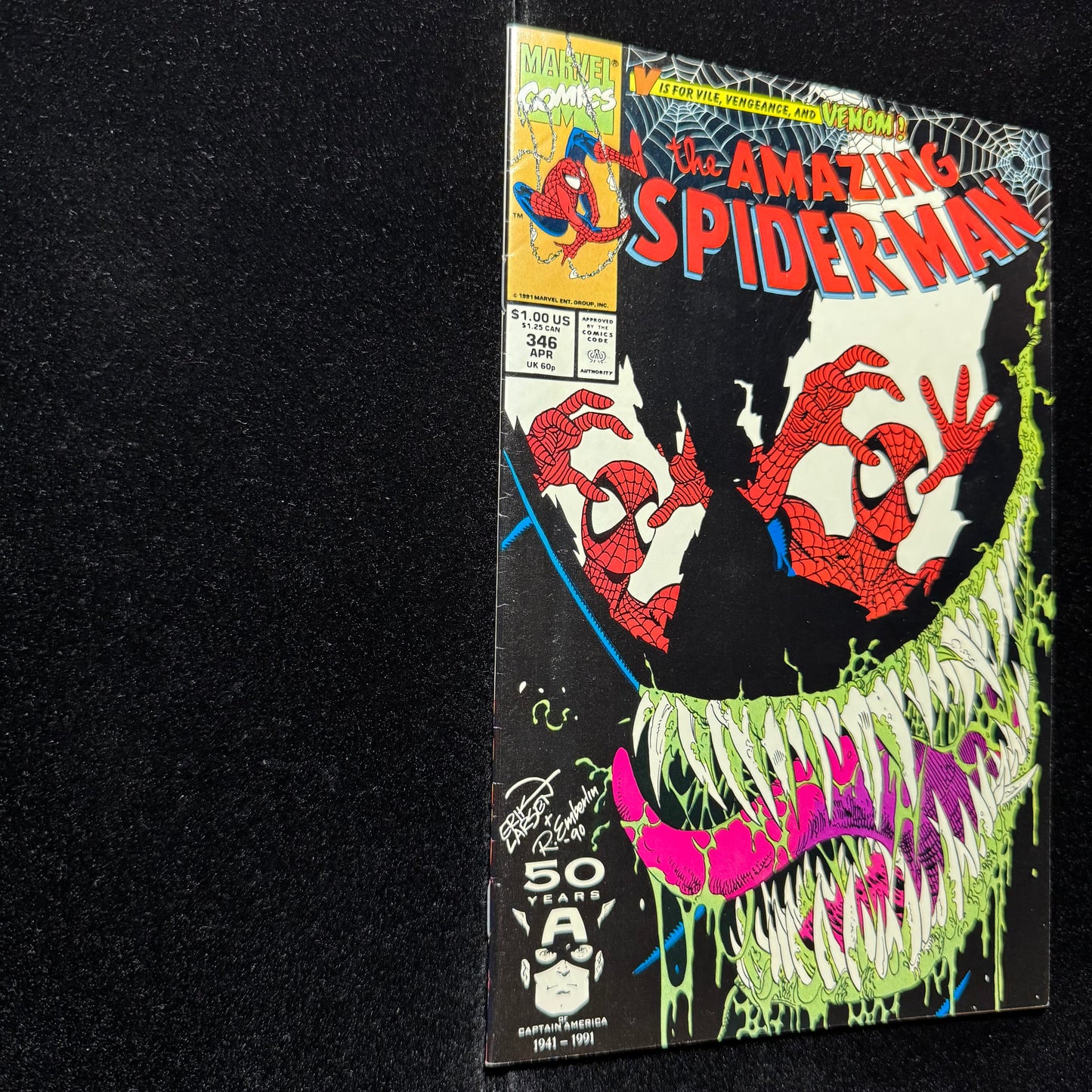Amazing Spider-Man 346 - Iconic Cover By Erik Larsen - Copper Age Marvel 1991
