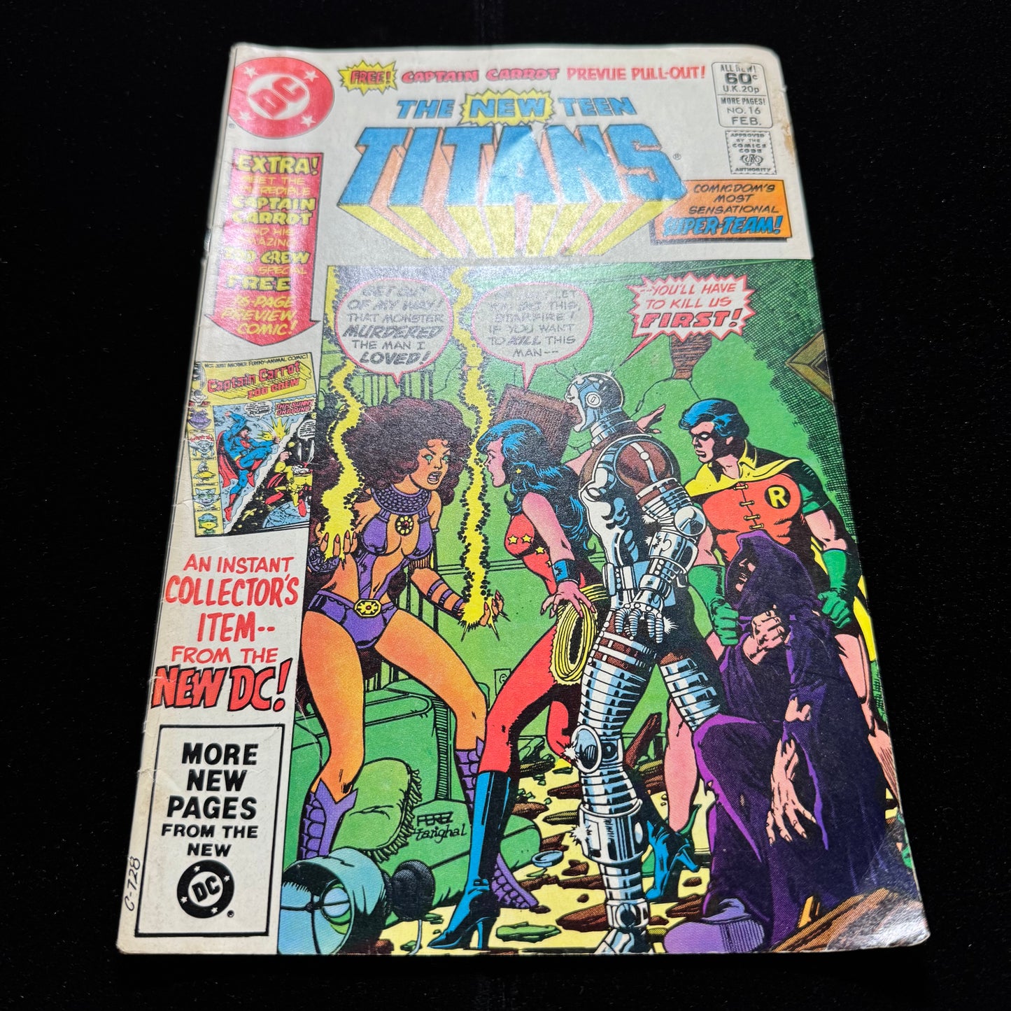 New Teen Titans 16 - 1st App Captain Carrot Zoo Crew - Bronze Age Dc Comics 1982