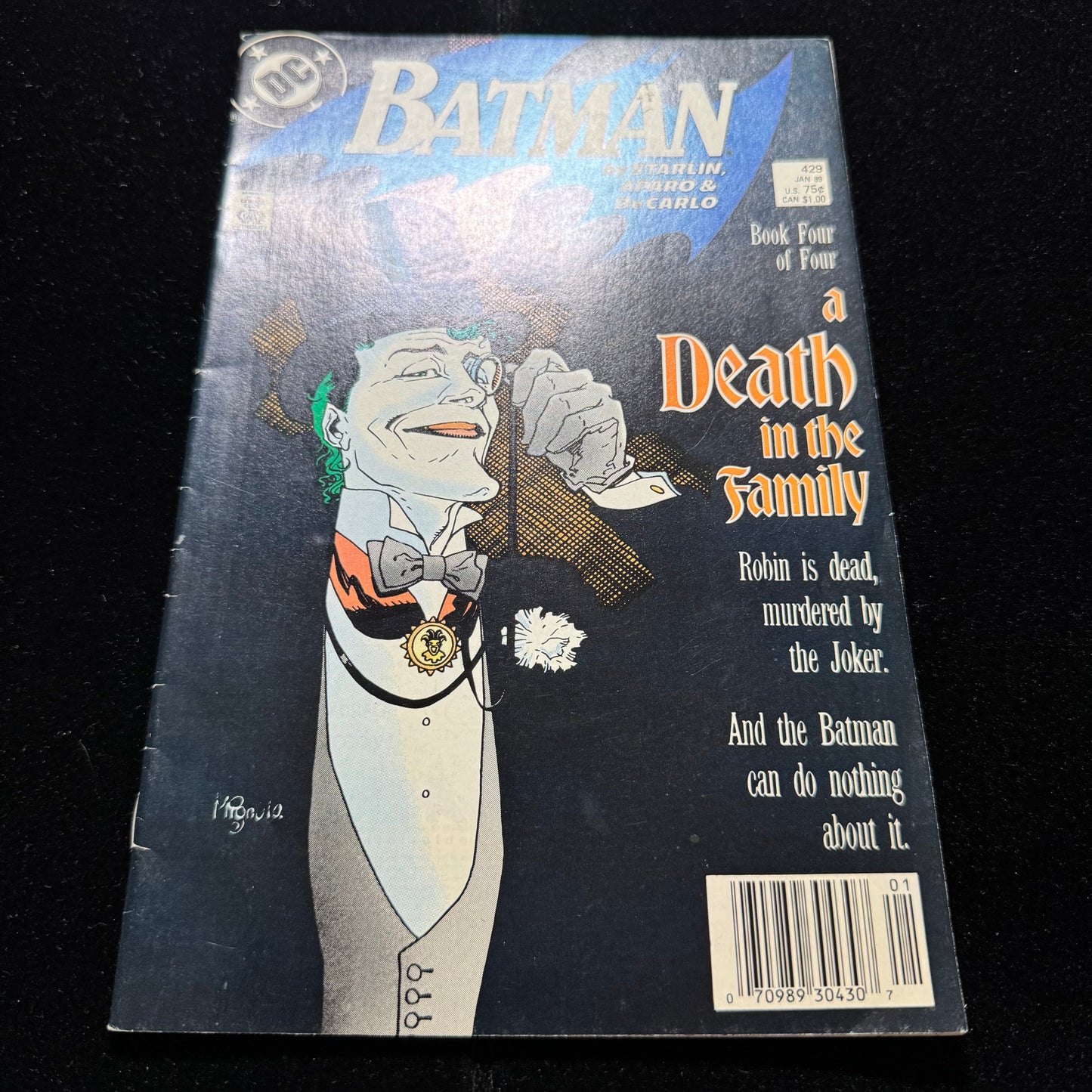Batman 429 - Death In The Family Part 4 - Newsstand - Copper Age Dc Comics 1989