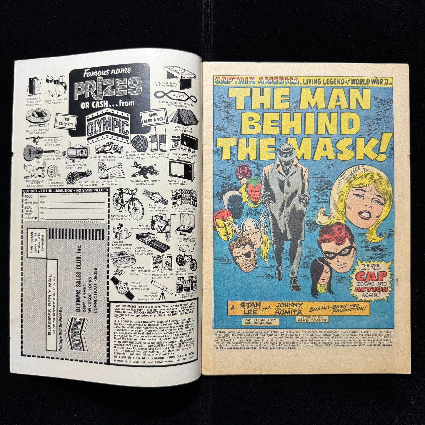 Captain America 114 - John Romita Sr Cover - Silver Age Marvel Comics 1969