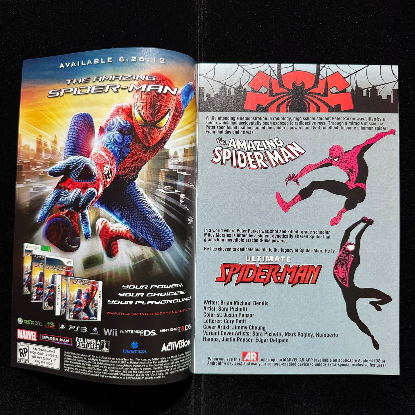 Spider-Men 1 - 2nd Print Mask Variant - Modern Age Marvel Comics 2012