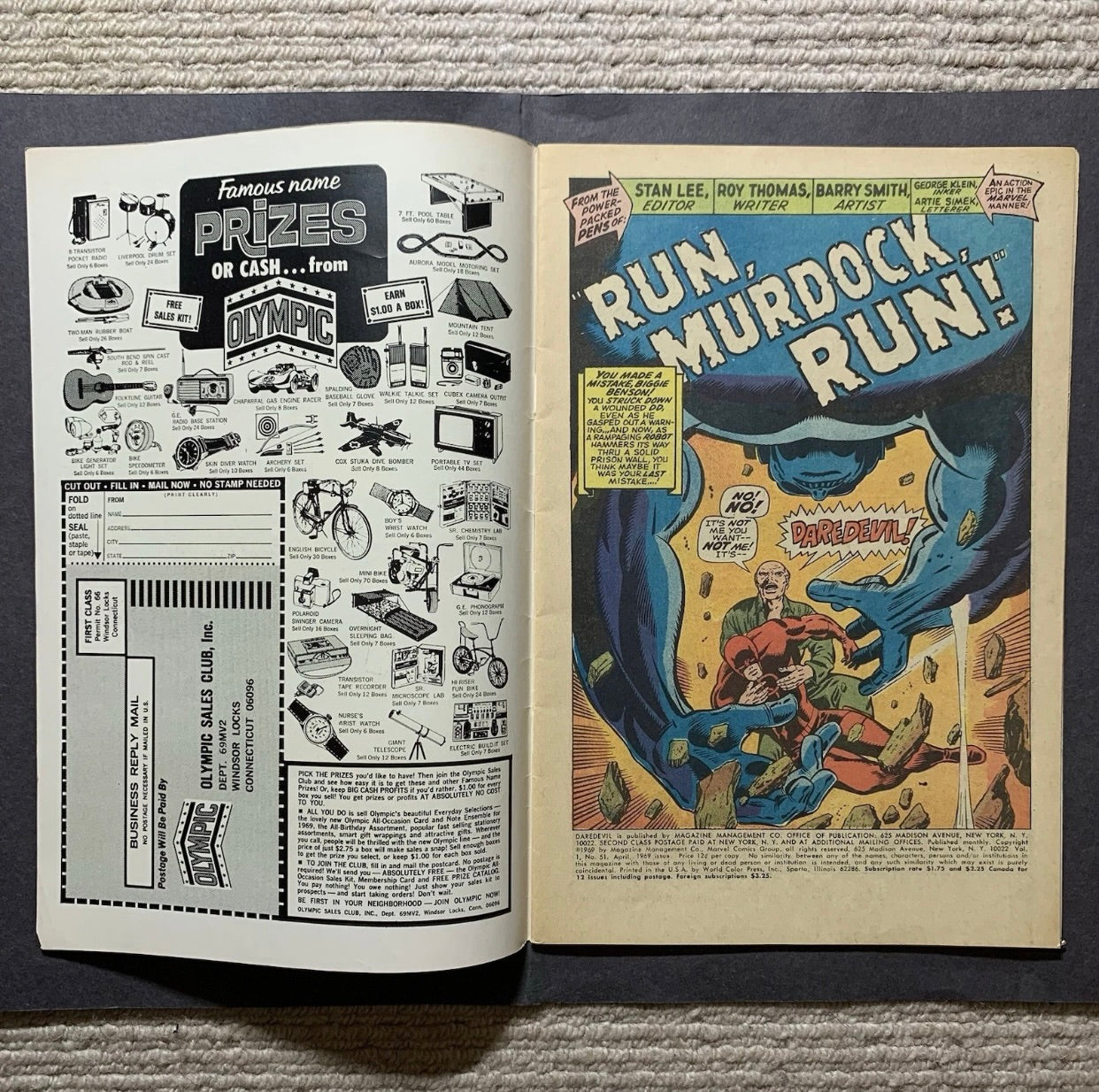 Daredevil 51/ Silver Age Marvel Comics 1969