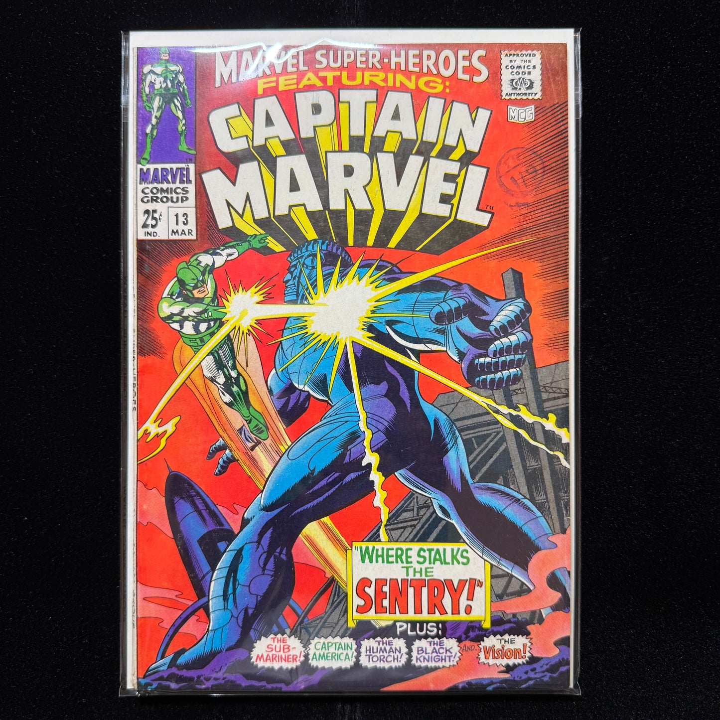Marvel Super-Heroes 13 - 1st App Carol Danvers - Silver Age Marvel Comics 1968
