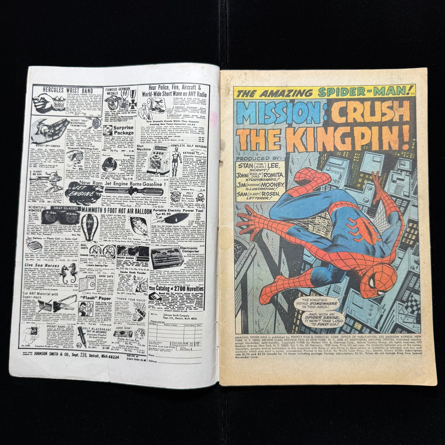 Amazing Spider-Man 69 - 1st Mention Of Vanessa Fisk - Silver Age Marvel 1969
