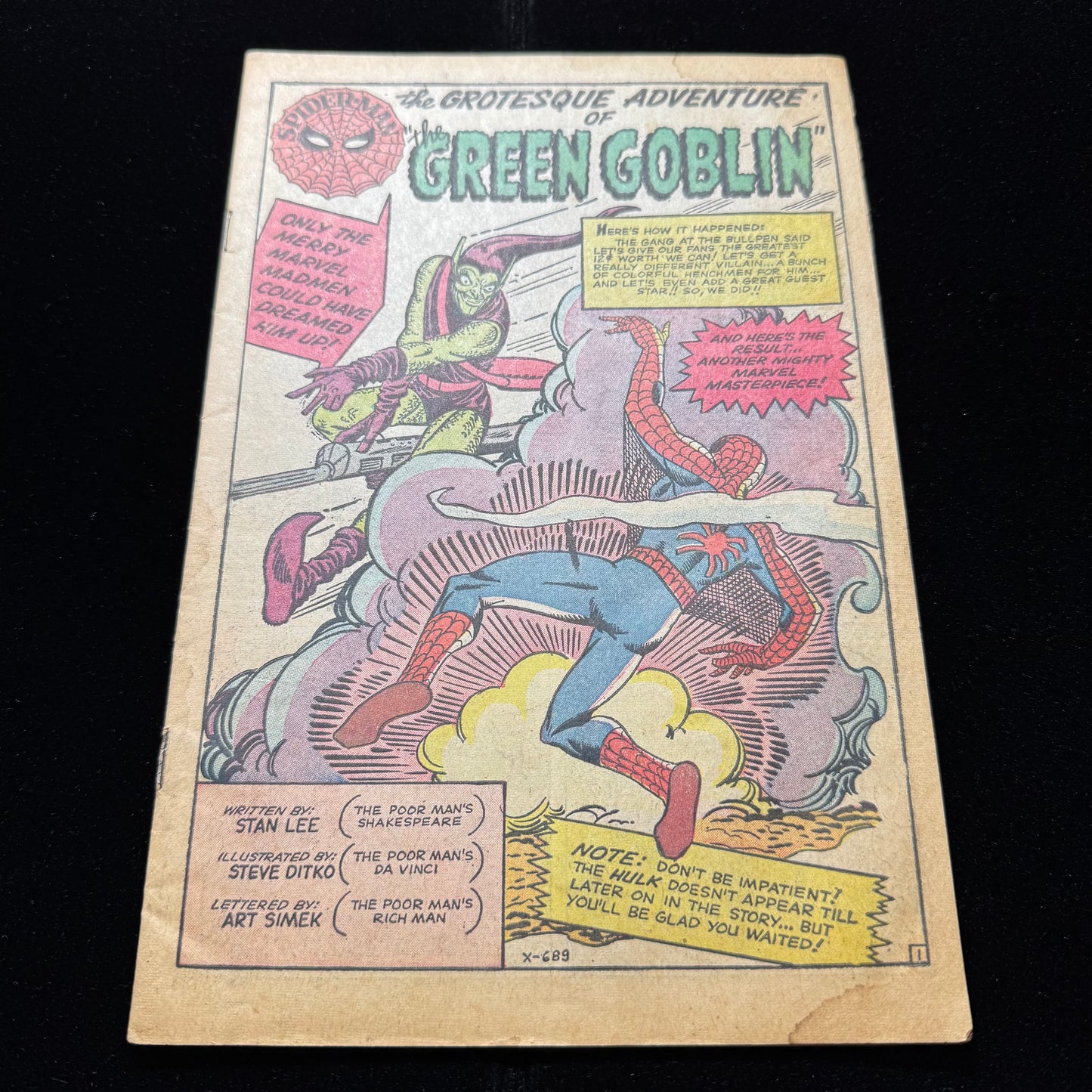 Amazing Spider-Man 14 - 1st App Of Green Goblin - Coverless - Silver Age Marvel Comics 1964