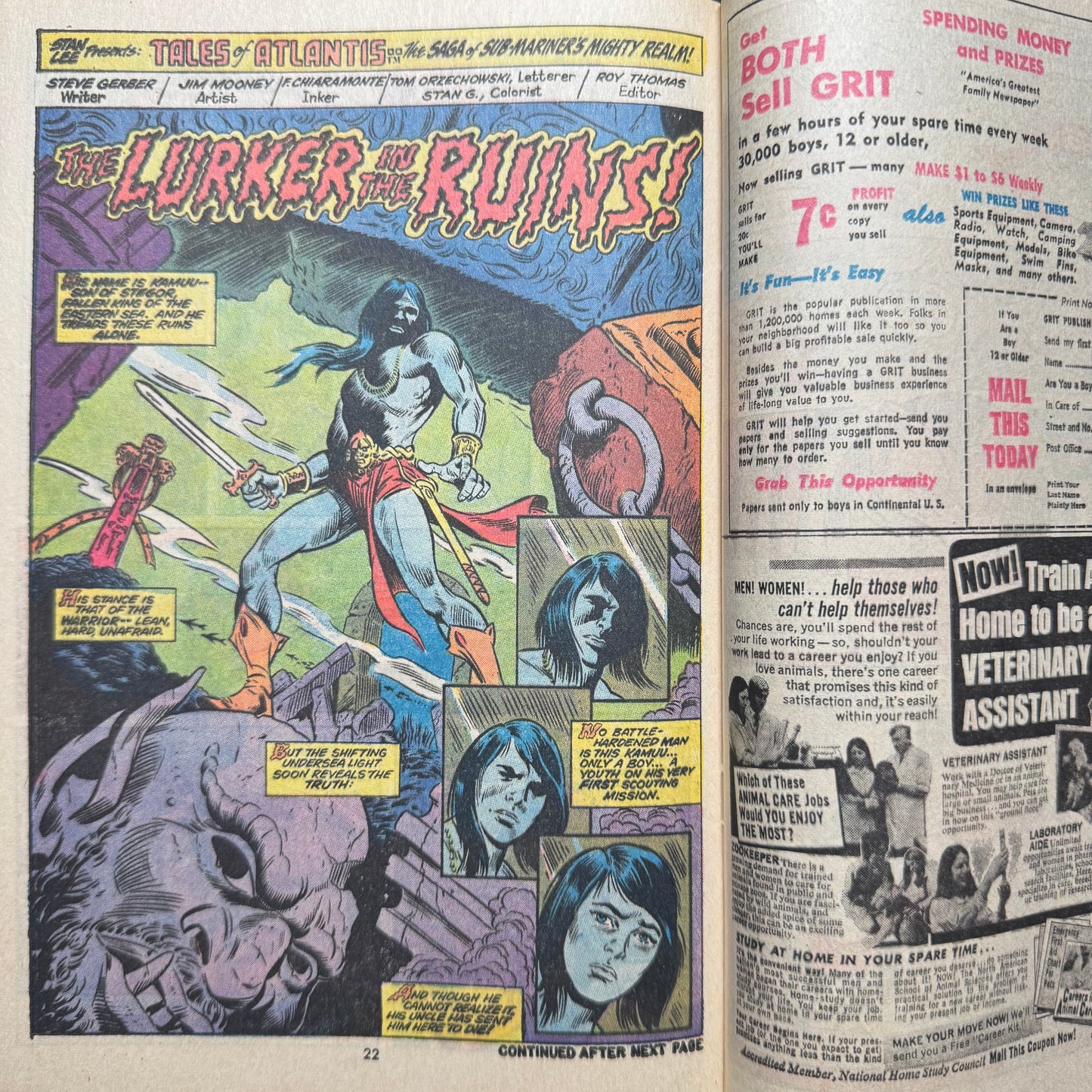 Sub-Mariner 65 - Bronze Age Marvel Comics 1973