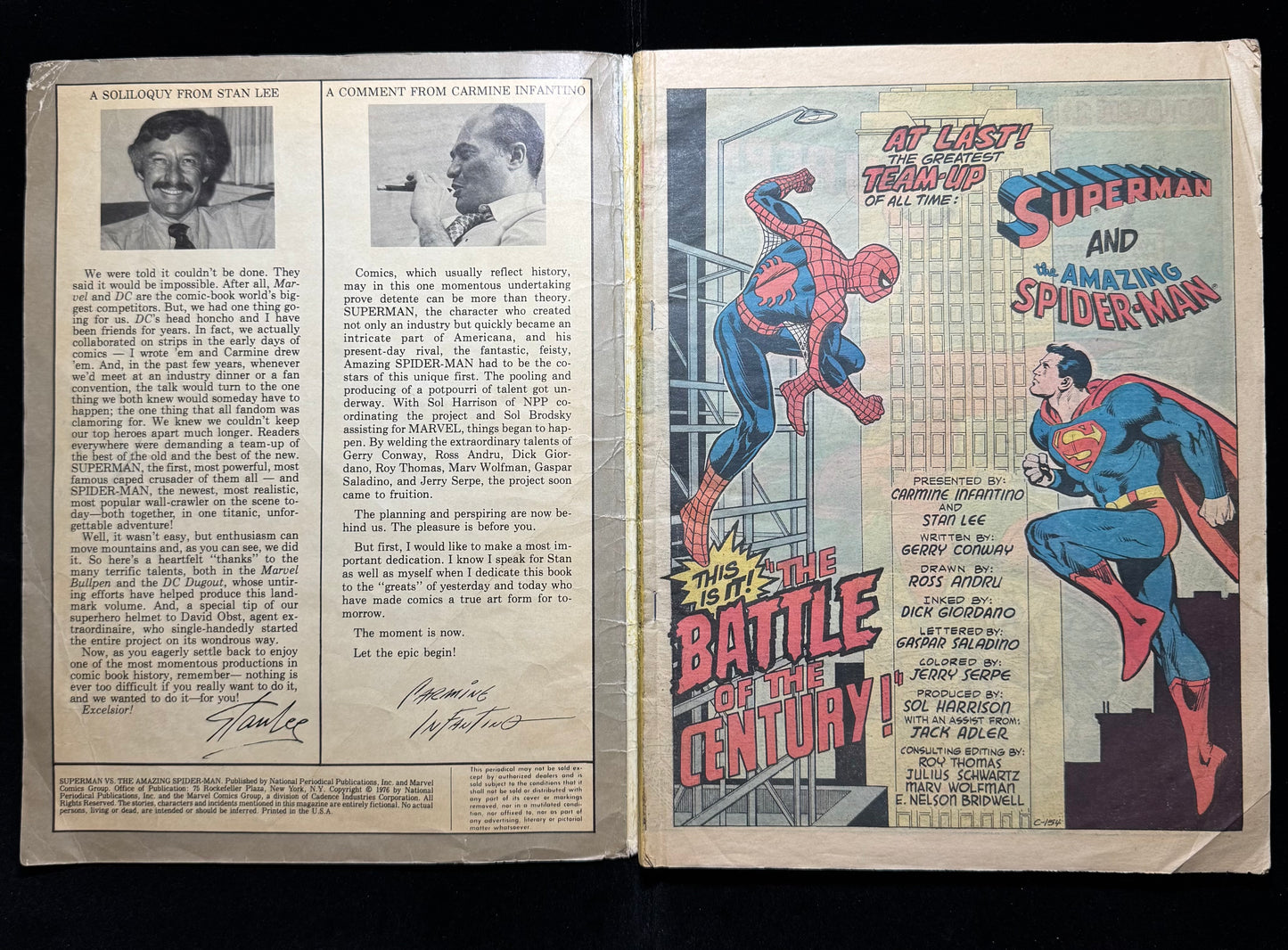 Superman Vs The Amazing Spider-Man 1 - Bronze Age Marvel/DC Comics 1976